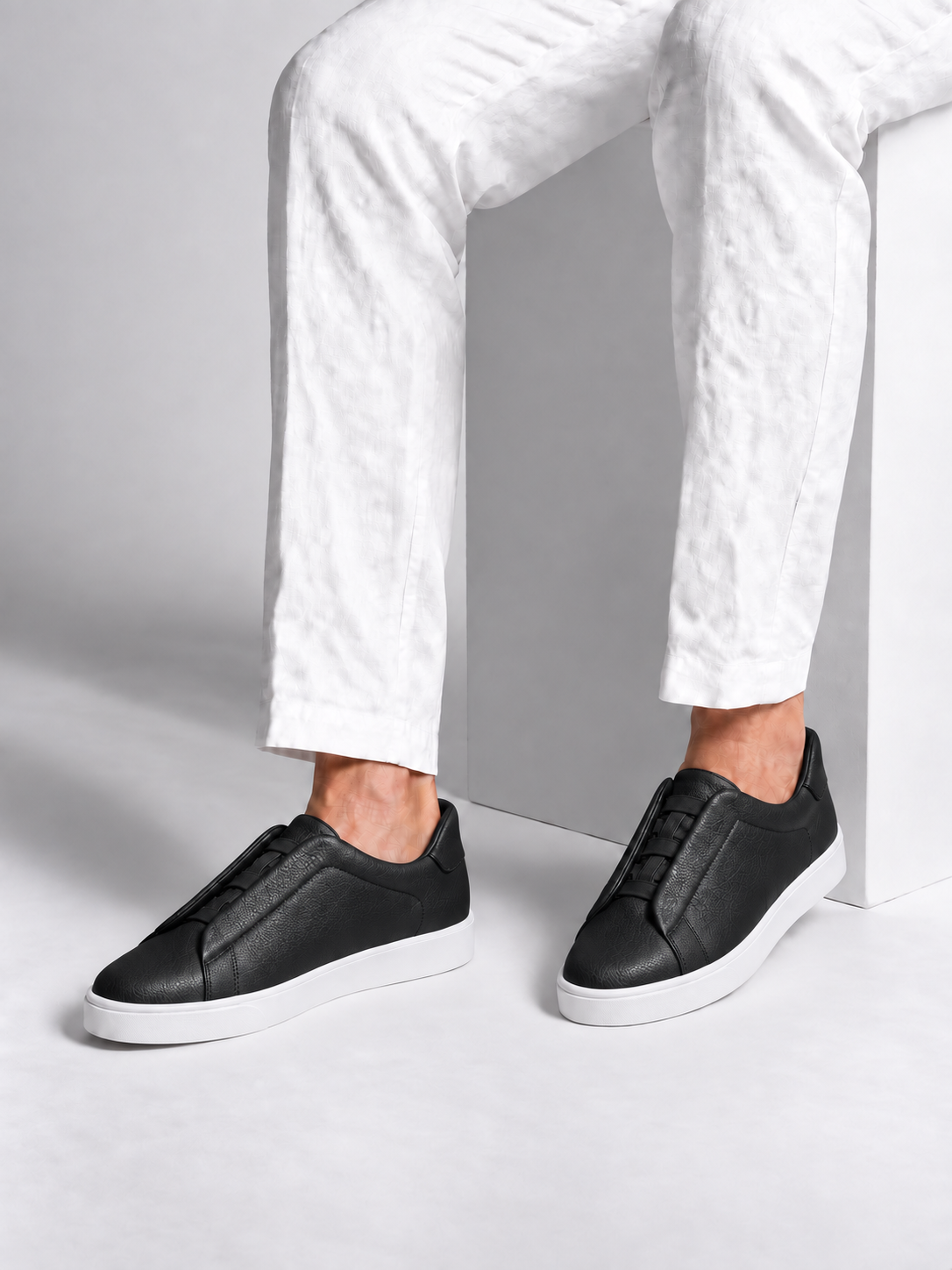 Black Leather Avalor Sneaker