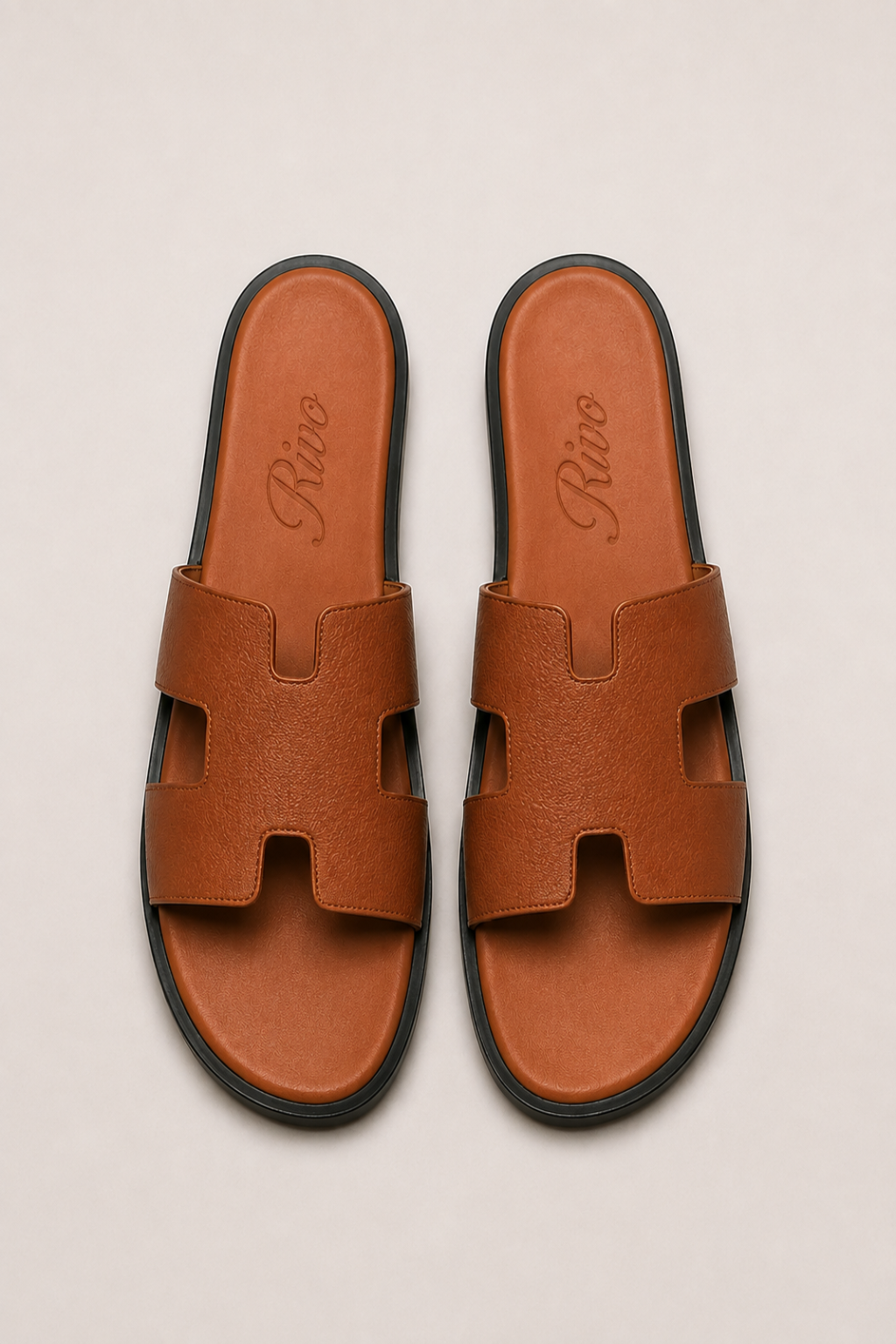 Portofino Leather Sandal Cognac
