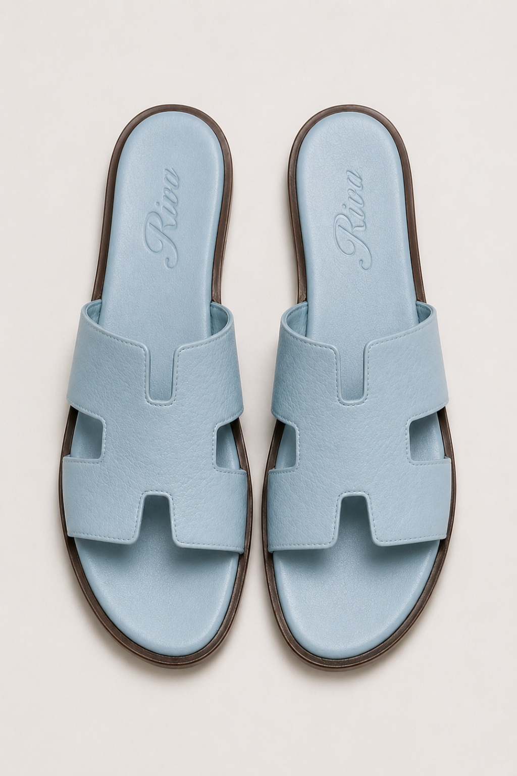 Ischia Leather Sandal Ice Blue