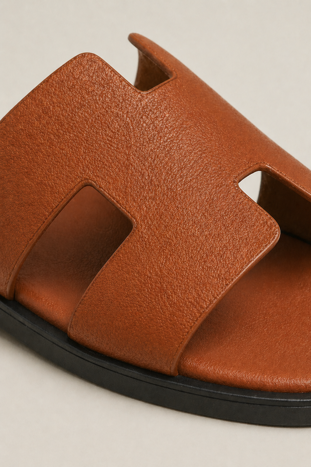Portofino Leather Sandal Cognac