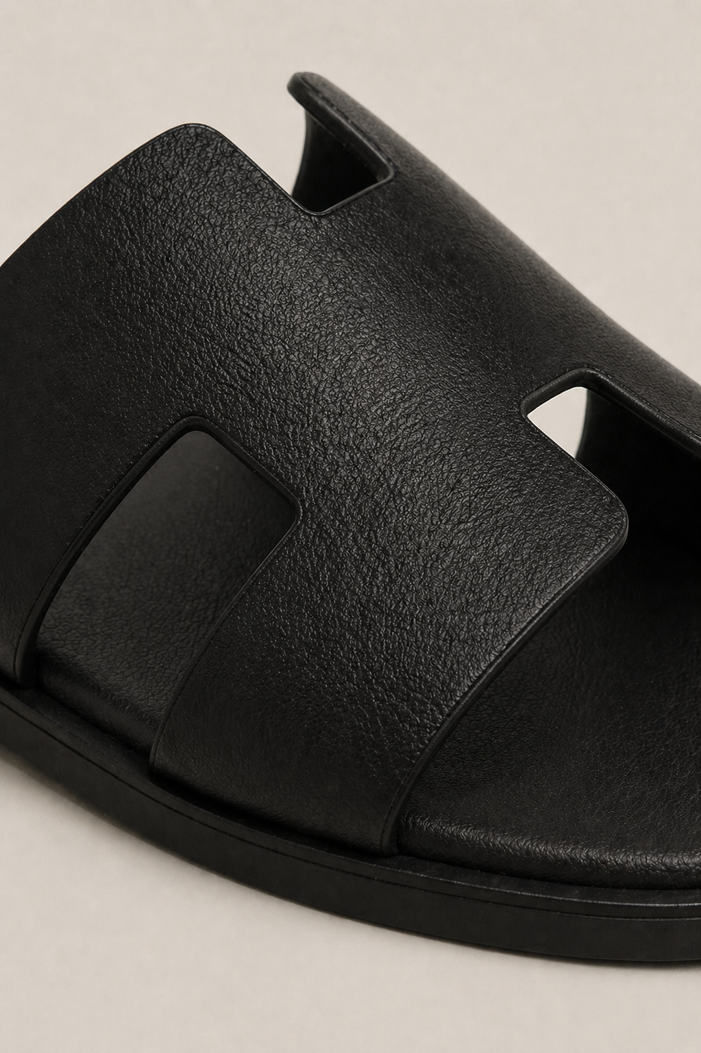 Monaco Leather Sandal Black