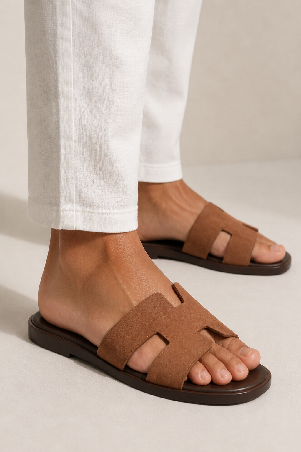 Coastal Suede Sandal Brown