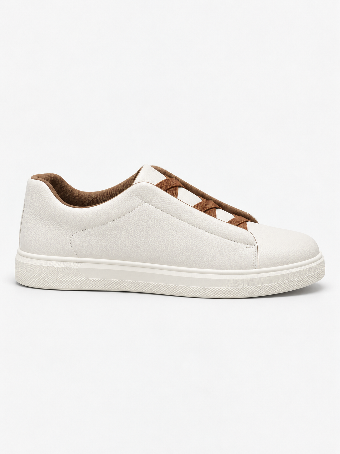 Ivory & Cognac Leather Avalor Sneaker