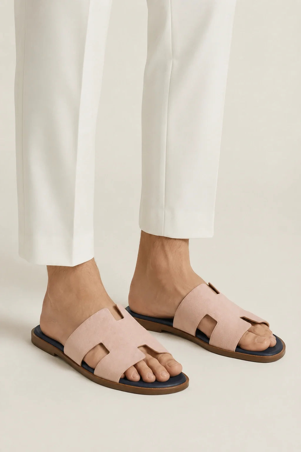 Riviera Leather Sandal Blush
