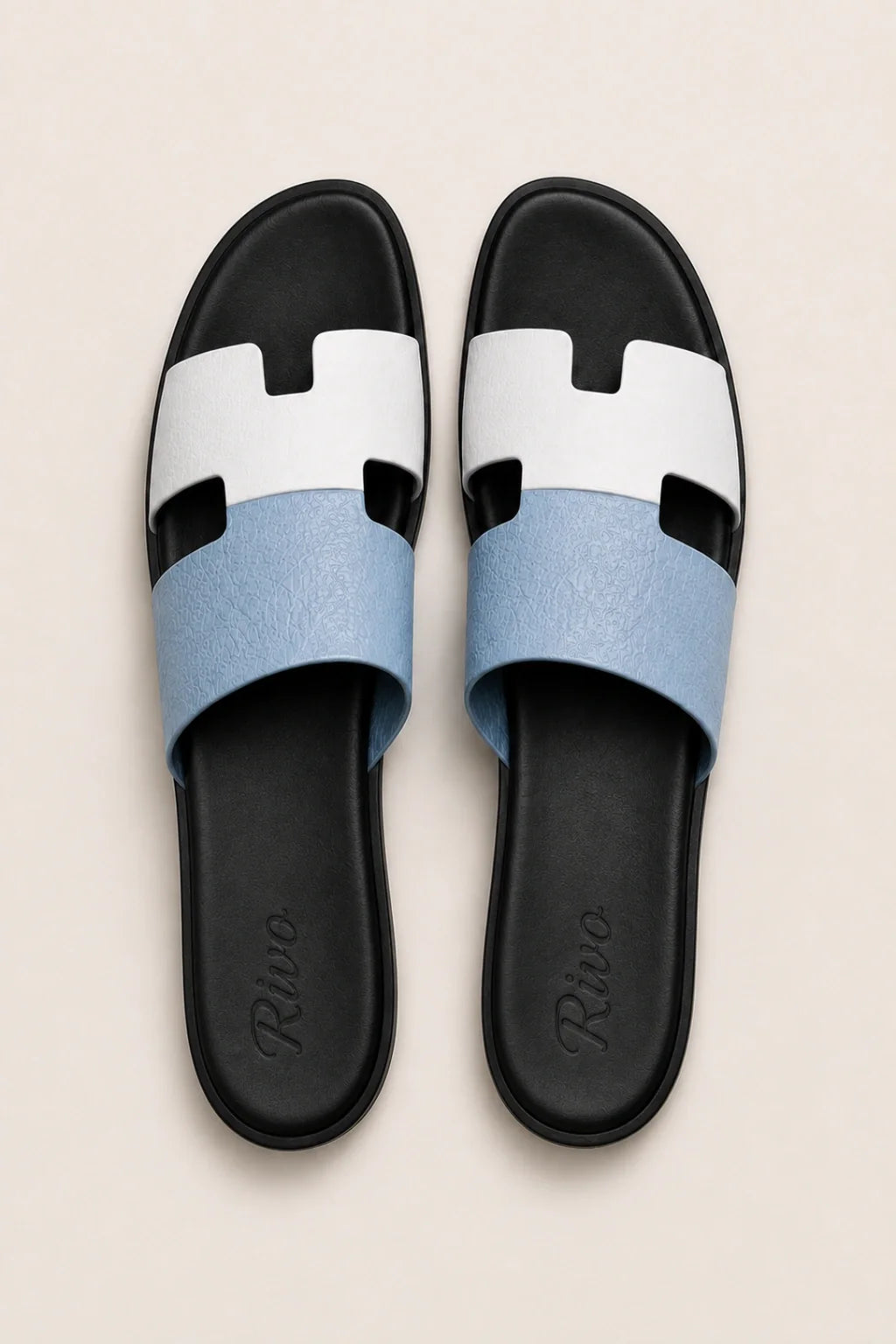 Capri Leather Sandal Sky Blue