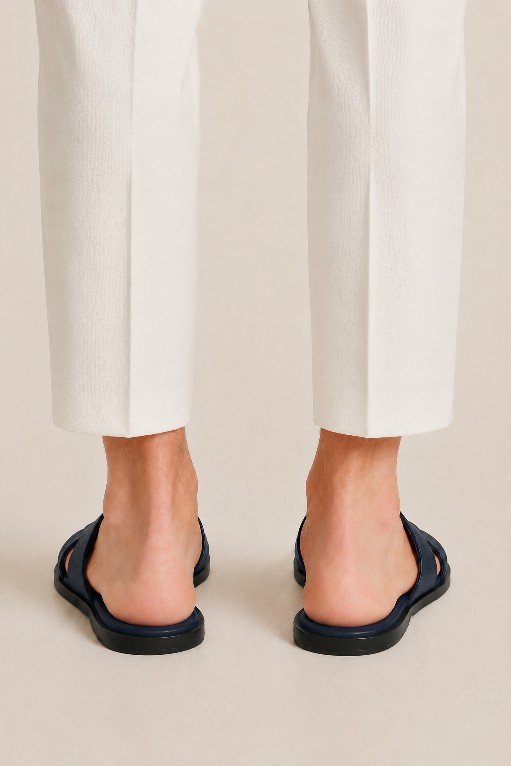 Como Leather Sandal Navy