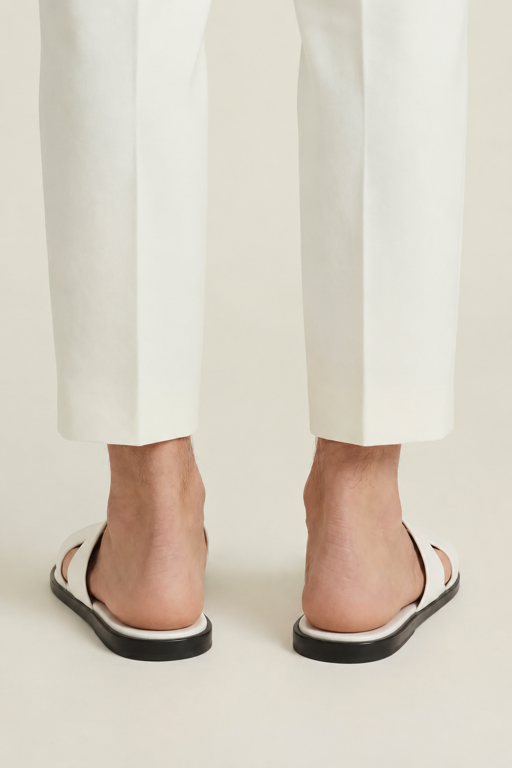 Positano Leather Sandal White