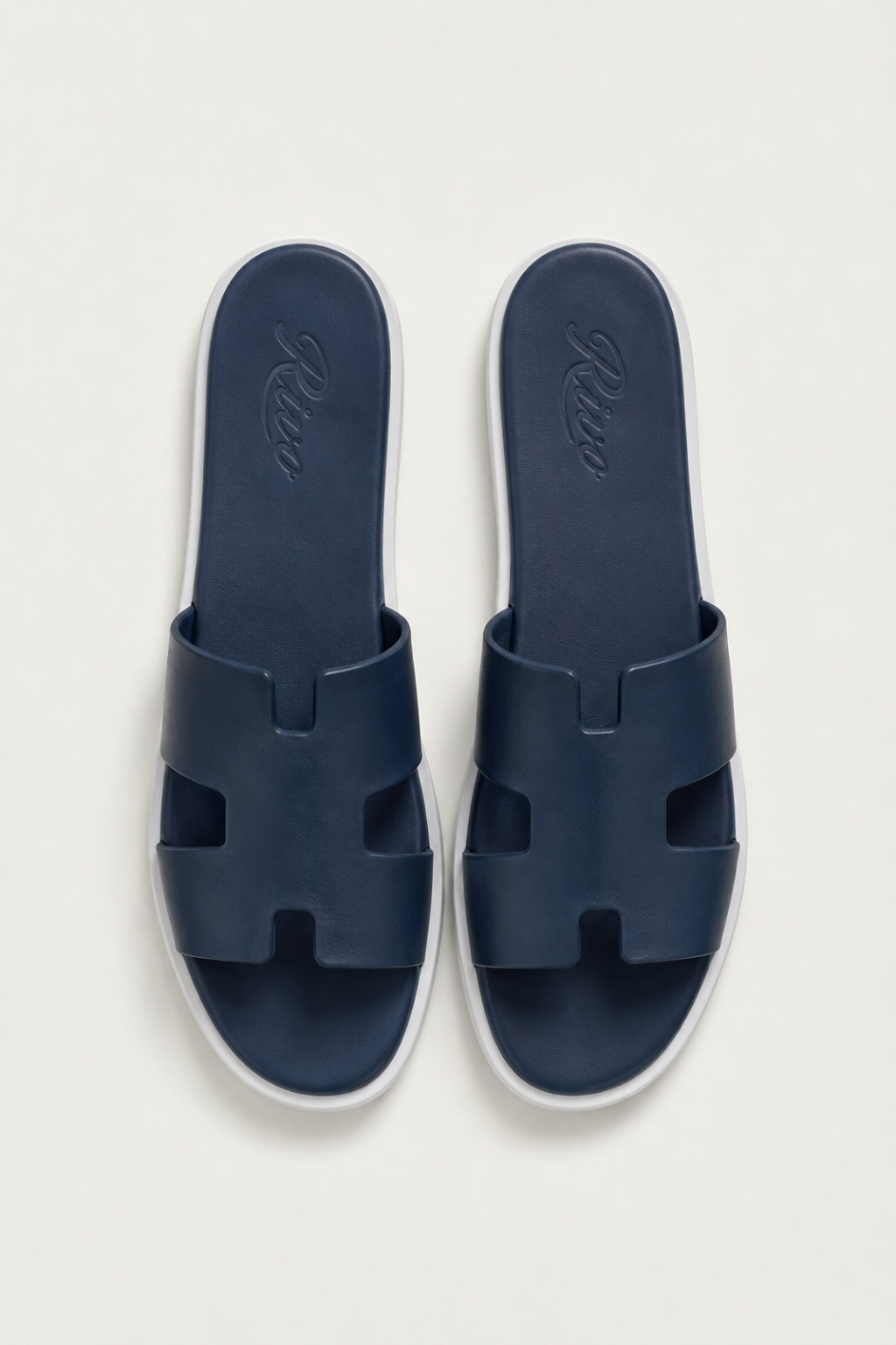Santorini Leather Sandal Navy