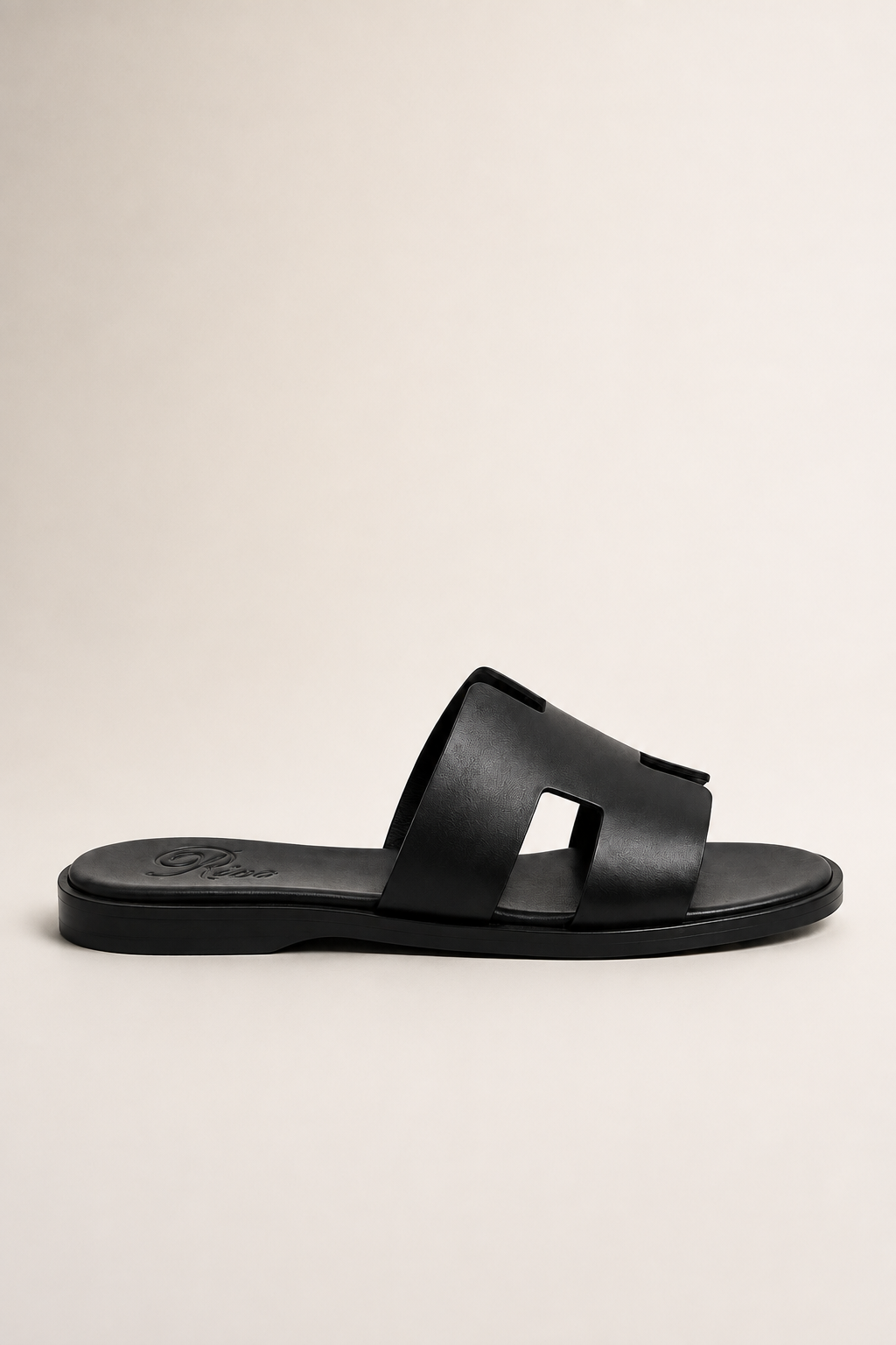 Monaco Leather Sandal Black