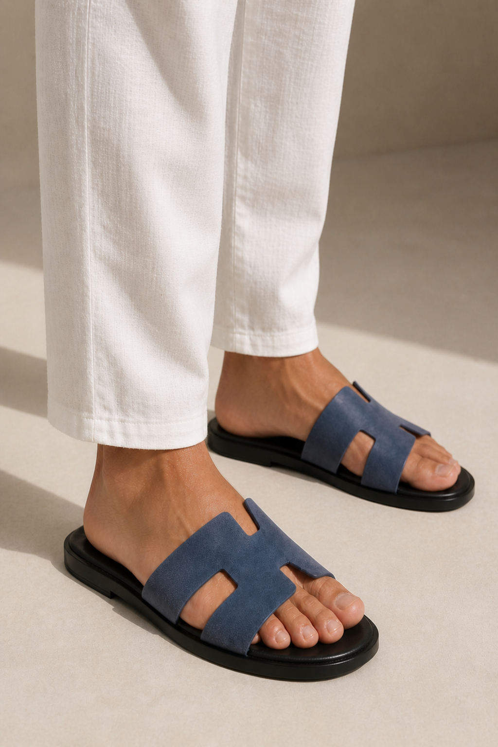 Coastal Suede Sandal Blue