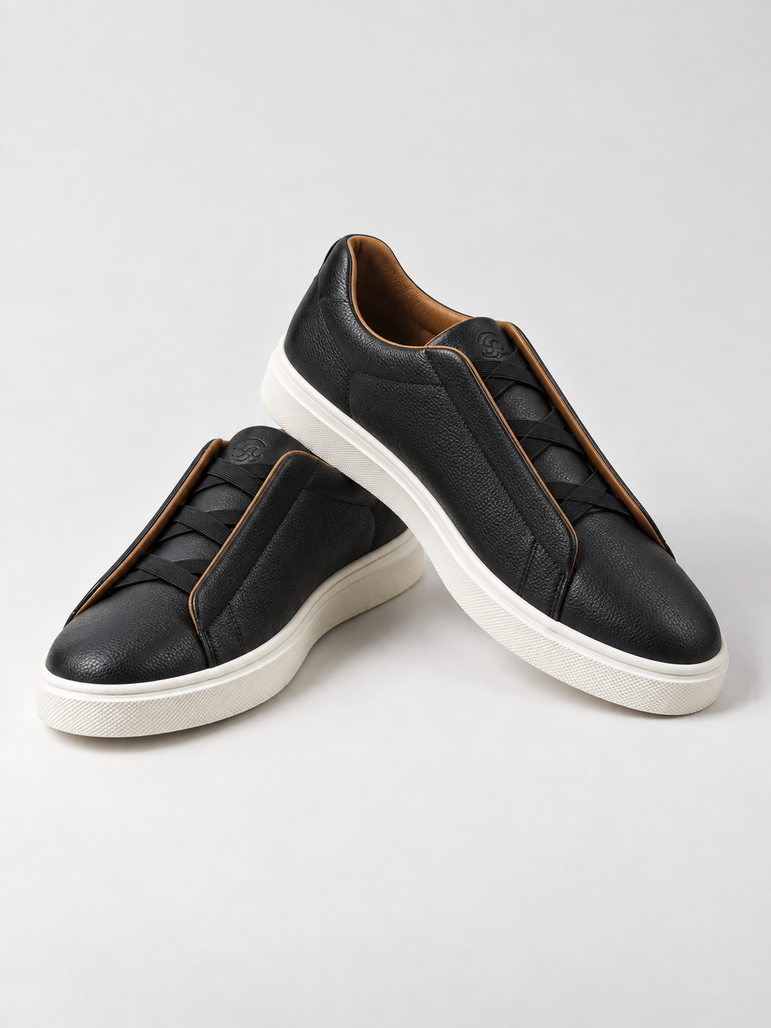 Black & Cognac Leather Avalor Sneaker