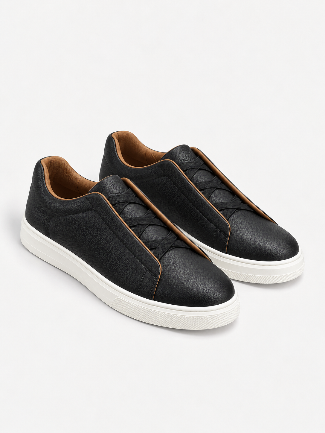 Black & Cognac Leather Avalor Sneaker