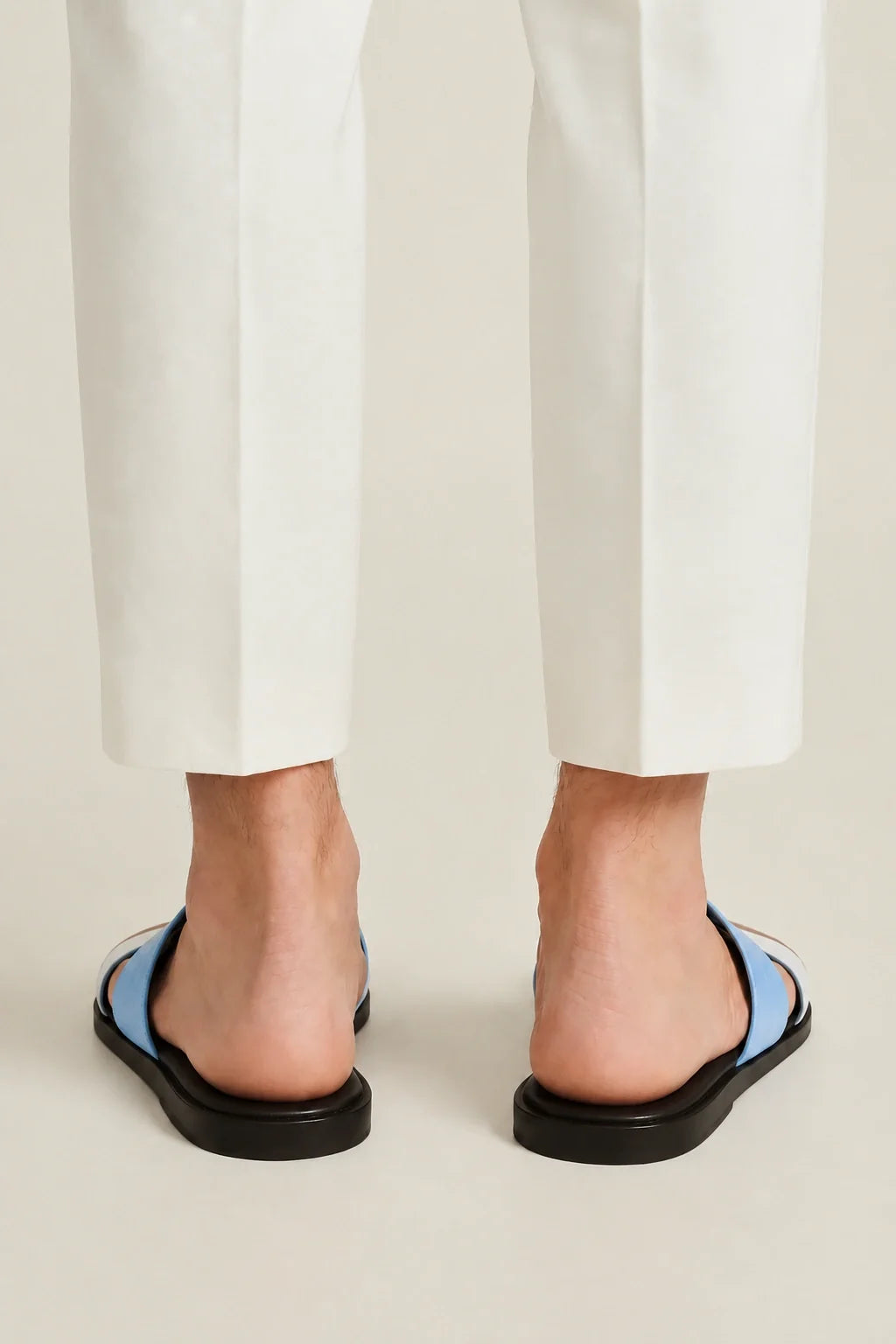 Capri Leather Sandal Sky Blue