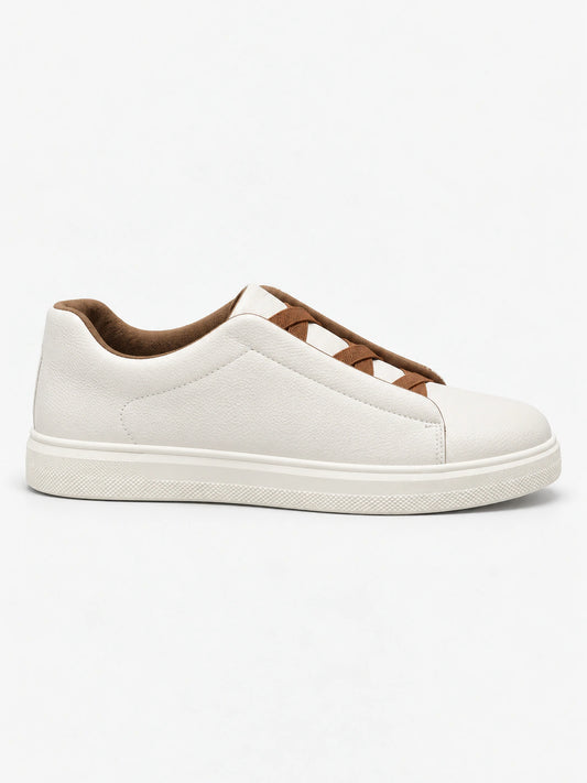 Ivory & Cognac Leather Avalor Sneaker